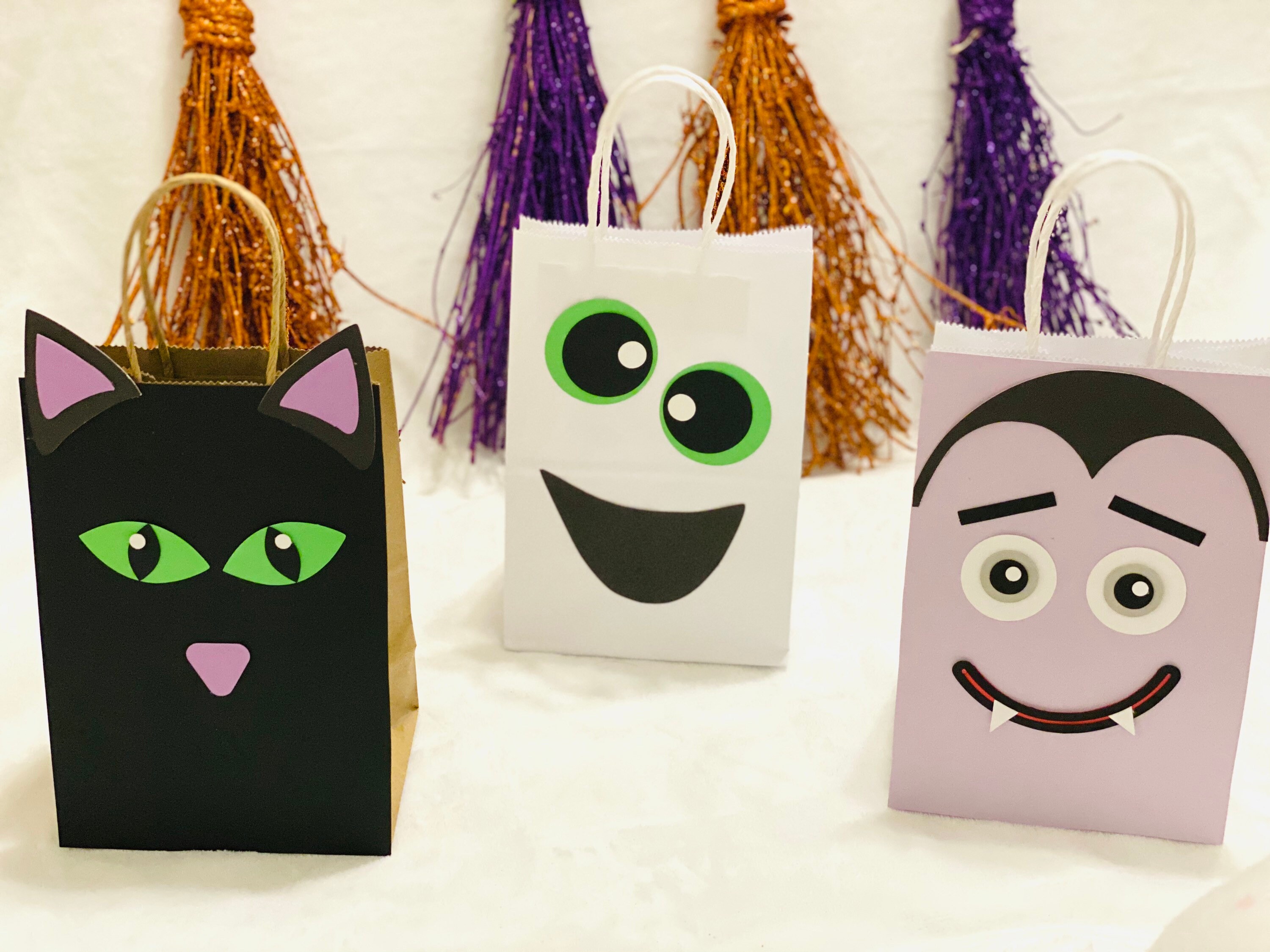Halloween gift bags Set of 3 Halloween bags Halloween party Etsy