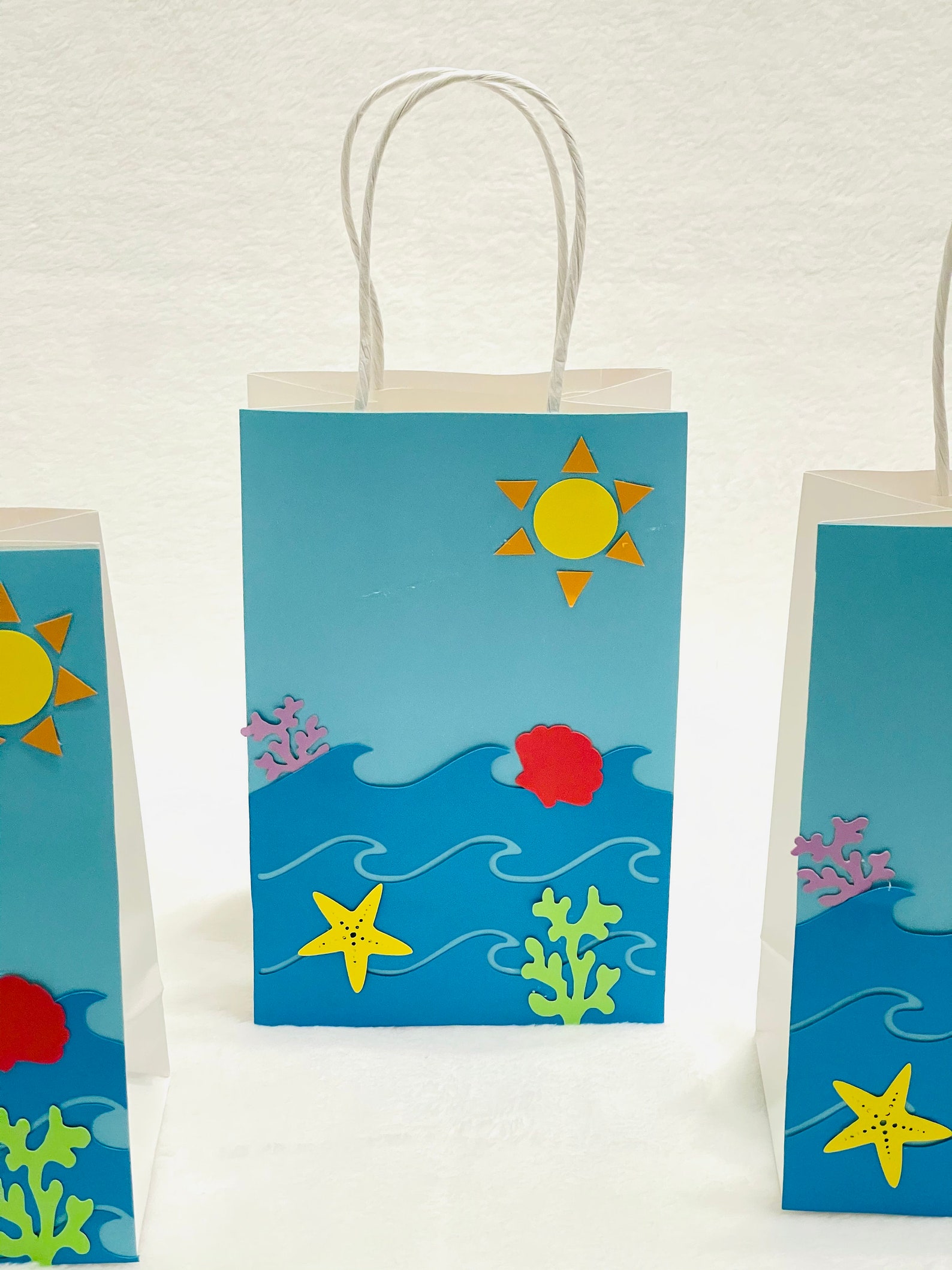 6 Under the sea favor bags for birthday party Under the sea Etsy
