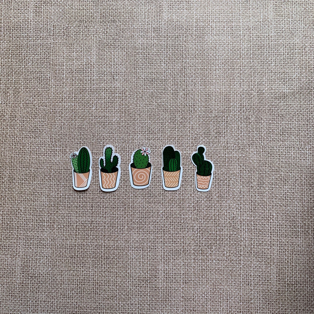 Mini Cactus Sticker Pack Etsy