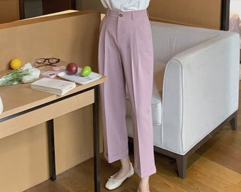 Pantalon court plissé de haute qualité de style coréen