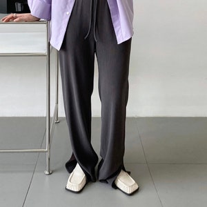 READY STOCK] Korean style high waist straight loose office formal