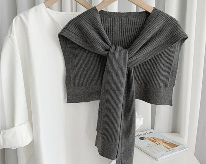 Korean Style Summer Rib Knit Spring Shawl Wrap for Layering - Etsy