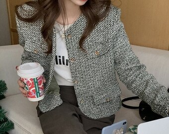 korean tweed jacket