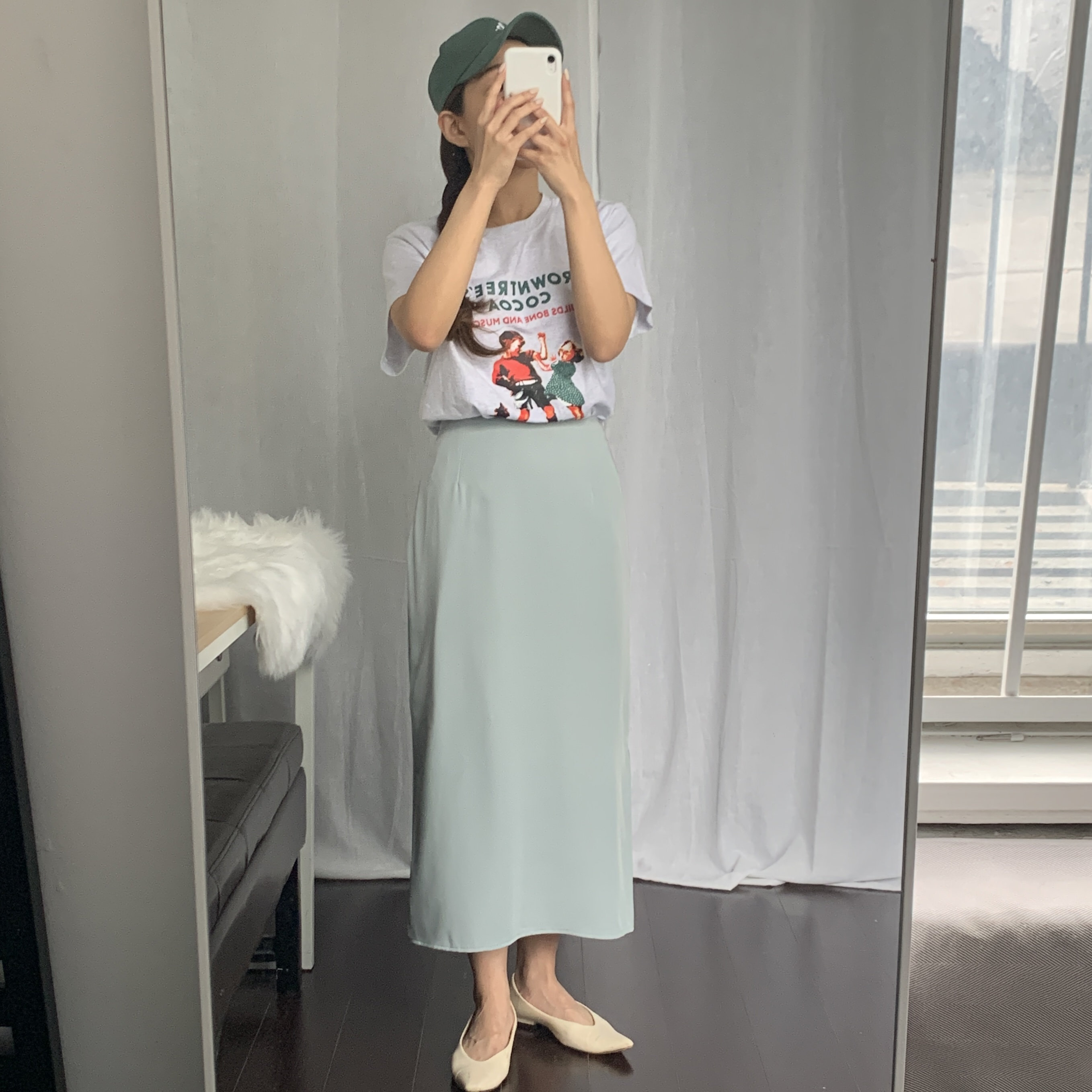 Korean Style Lom High Waist Pencil Silhouette Slit Skirt | Etsy