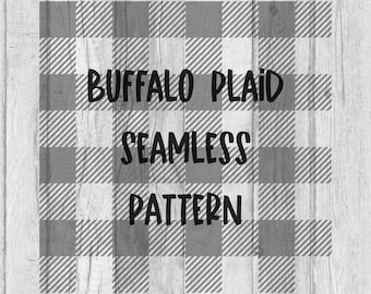 Buffalo Plaid Seamless Continuous Patterns SVG PNG and PDF