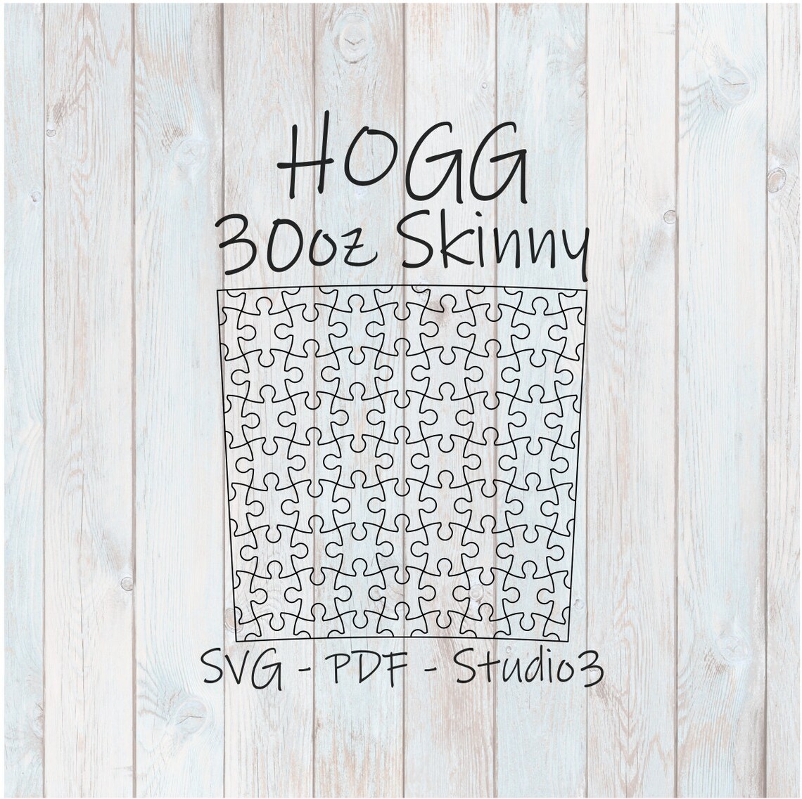 Puzzle Tumbler Template for Hogg 30oz Skinny Tapered Puzzle Tumbler Template for Hogg 30oz Skinny Tapered