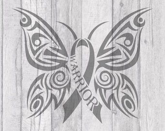Cancer Awareness Ribbon Butterfly SVG Files