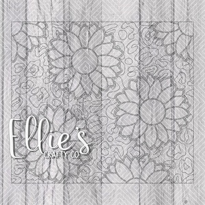 Sunflower Leopard Burst Template for 20oz Skinny Straight Tumblers