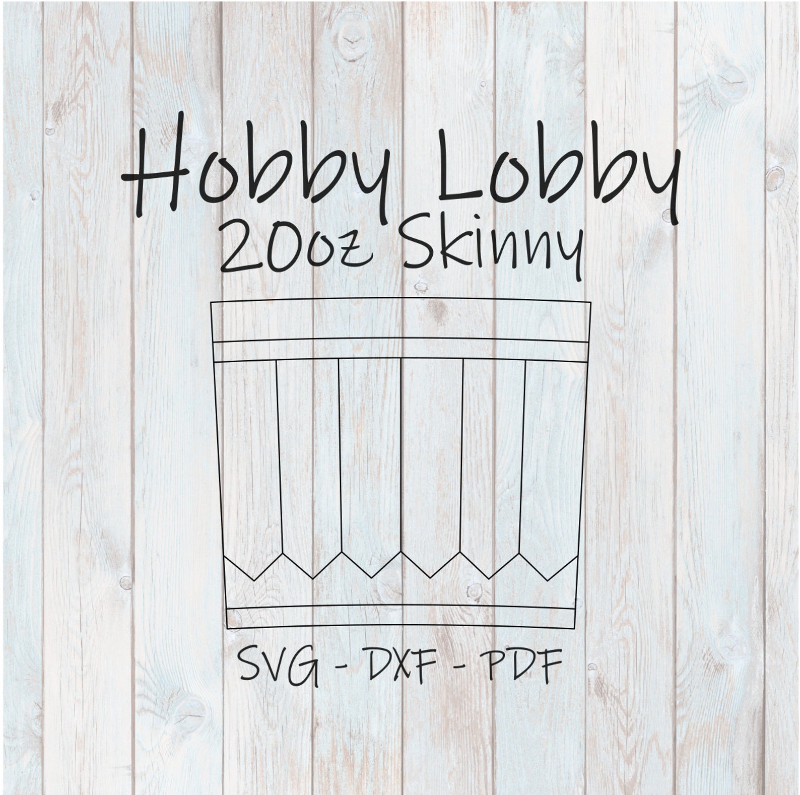 Pencil Tumbler Template for Hobby Lobby 20oz Skinny Tumblers Etsy