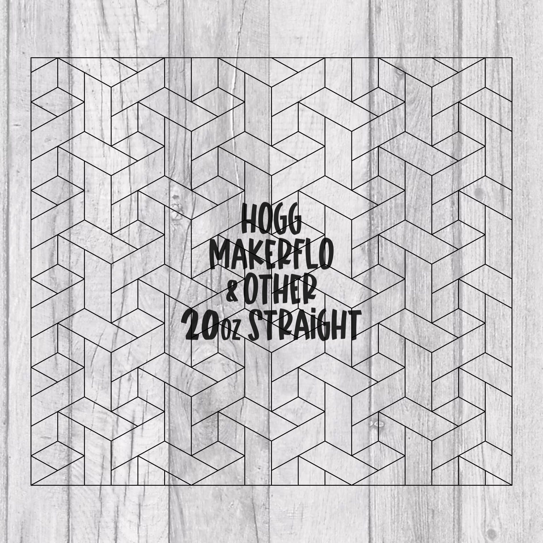 3D Blocks Template for 20oz Skinny Straight Tumblers V3 - Etsy
