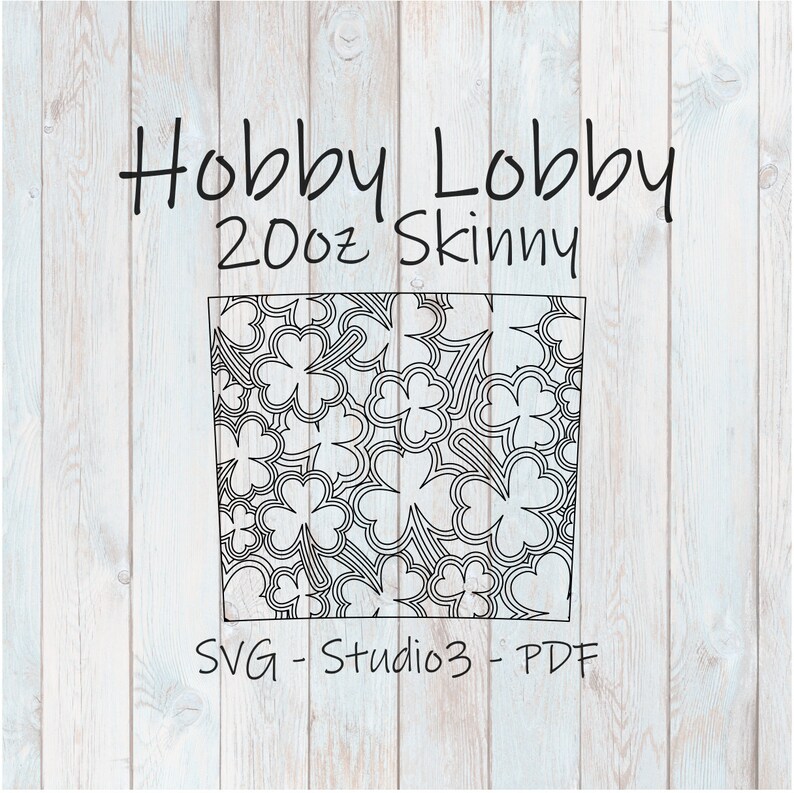 Shamrock Burst Tumbler Template for Hobby Lobby 20oz Skinny Etsy