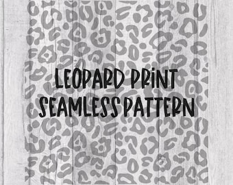 Seamless Leopard Print Pattern PNG, SVG and Studio3 Files