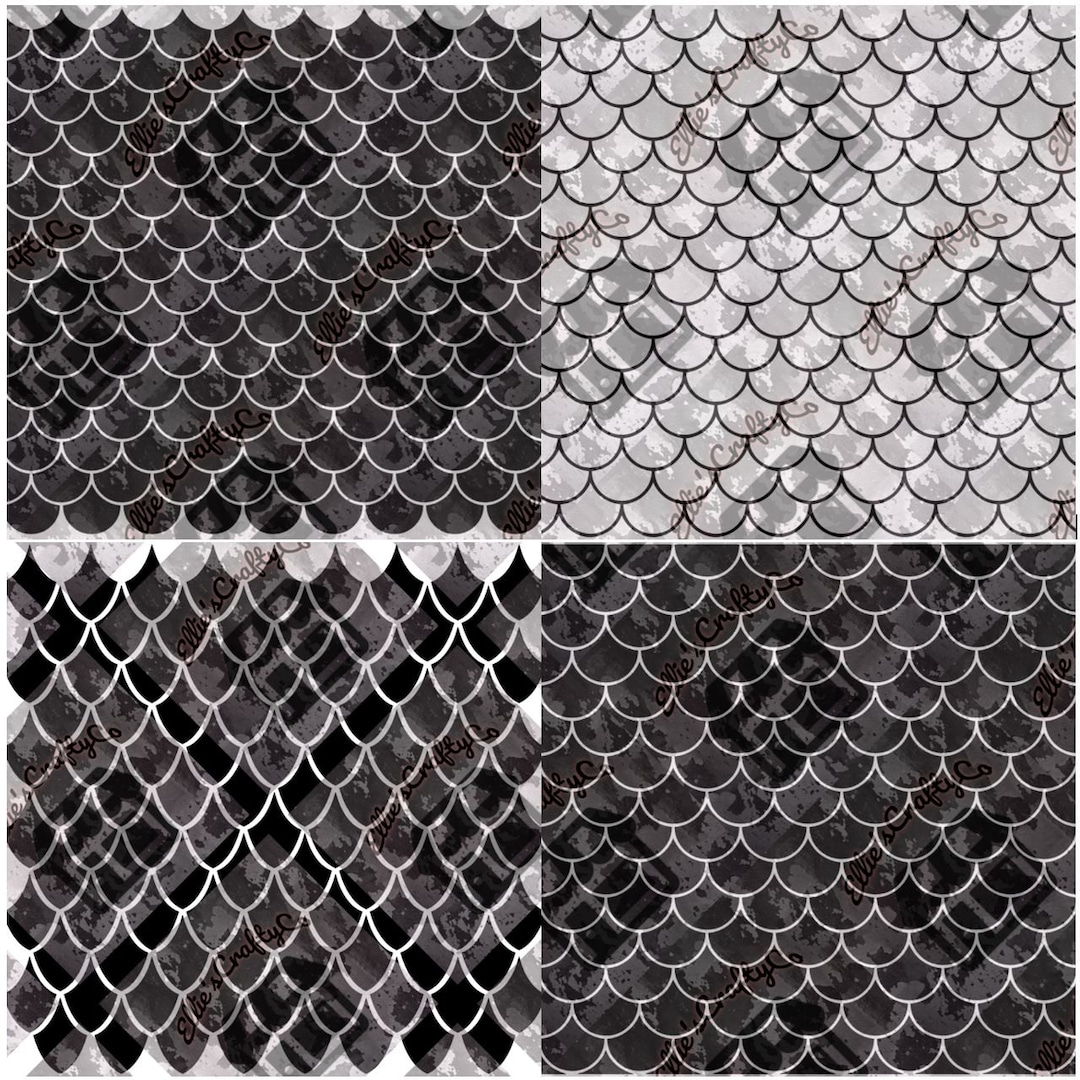 3D Mermaid and Dragon Scales SVG Etsy