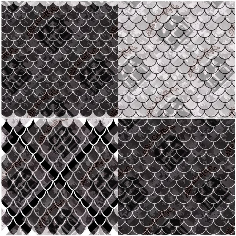 Download 3D Mermaid and Dragon Scales SVG Digtal download for ...