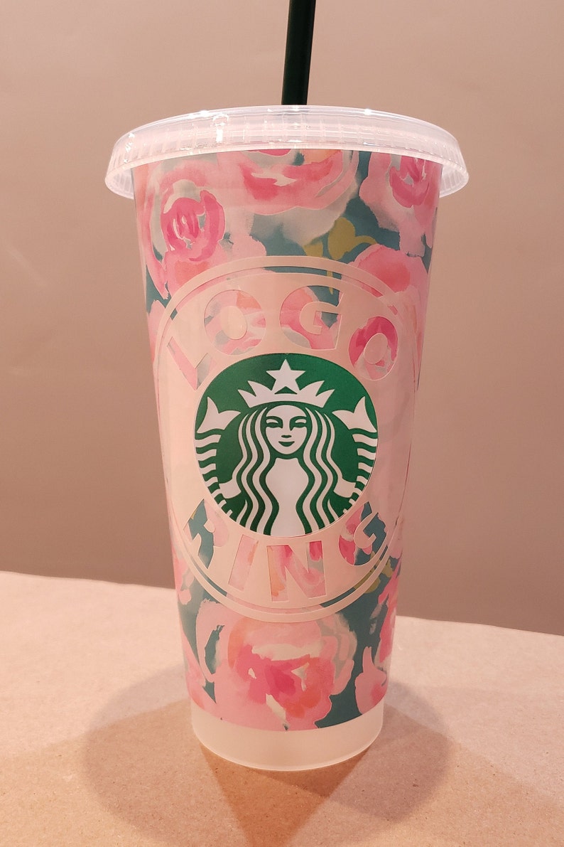 Starbucks Venti Cold Cup Full Wrap Template and Logo Frame SVG | Etsy
