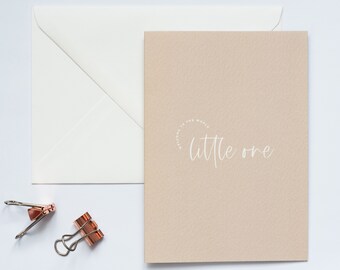 Welcome to the World Card | Gender Neutral, Little Berry Button Design