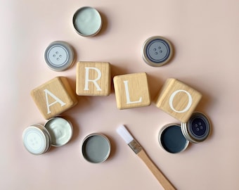 Create Your Own Baby Name Blocks| Wooden Nursery Decor, DIY Kit