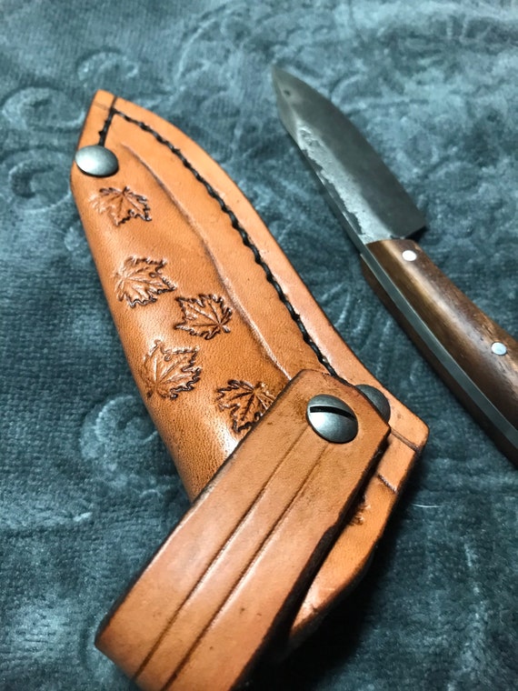 EDC Knife 7” Long Hand Hammer Mark Blade Micarta Scale Bushcraft