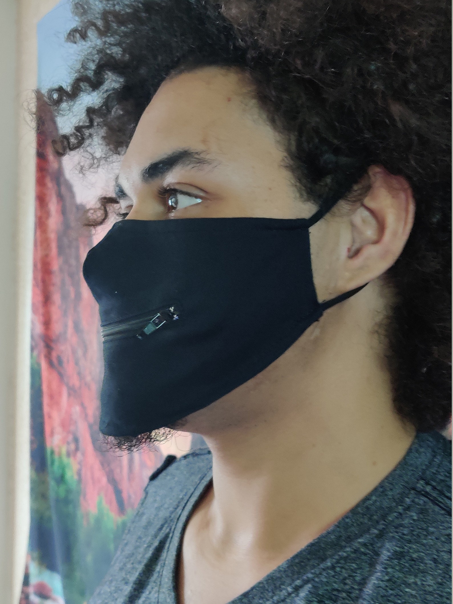 Zipper Face Mask/ Zipper Mouth/Drinking face mask/ zippered Etsy