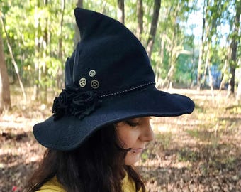 Knit Witch Hat – Soft & Comfortable Pointed Hat for Everyday Wear - Adult Size - Multiple Colors