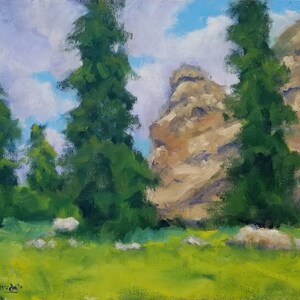 The Sentinals (Original, 9X12 Oil Painting, Unframed)