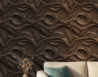 Wood Wallpaper Grain Brown Wall Mural