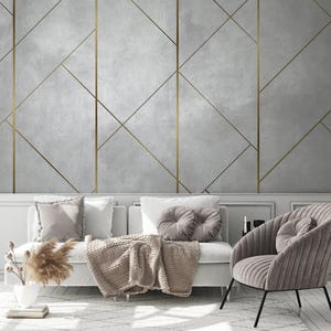 Luxury Modern Abstract Geometric Design Self Adhesive Peel and Stick Wall Decoration Scandinavian Removable Wallpaper