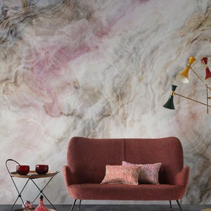 Soft Colorful Smoke Self Adhesive Peel and Stick Wall Sticker Contemporary Removable Non-Pasted Textured Wallpaper