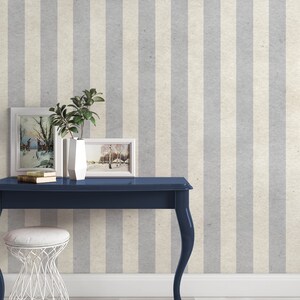 Minimalistic Gray and Beige Geometric Lines Self Adhesive Peel & Stick Wall Decoration Scandinavian Design Removable Wallpaper