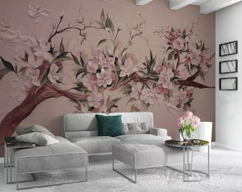Vintage Flower Cherry Blossom Removable Wallpaper