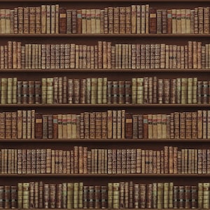 Vintage Look Self Adhesive Peel and Stick Library Background Non Pasted Textured Wallpaper