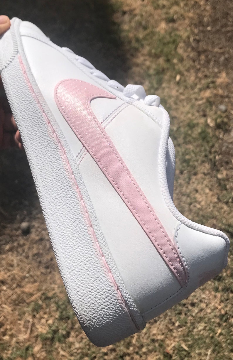 Custom Nike Blazers GLITTER Nike Lows Glitter Shoes Pink Etsy