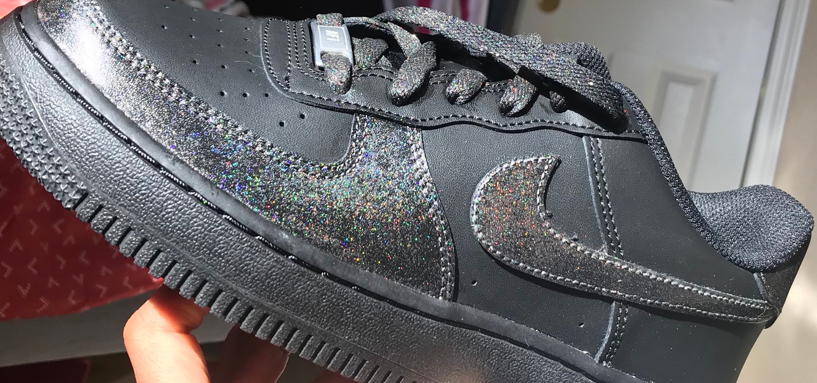 Custom Nike Air Force 1, GLITTER Nike Air Force 1, Glitter Shoes READ DESCRIPTION Etsy