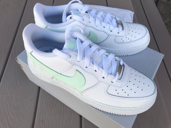 CUSTOM Nike Air Force 1 Drip Painted Nikes Mint Nikes Nike - Etsy