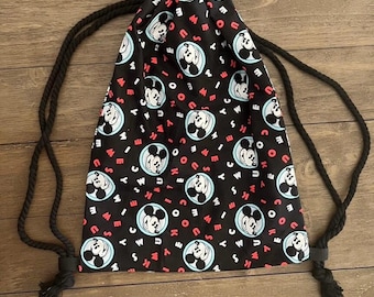 Handmade Mickey mouse drawstring backpack