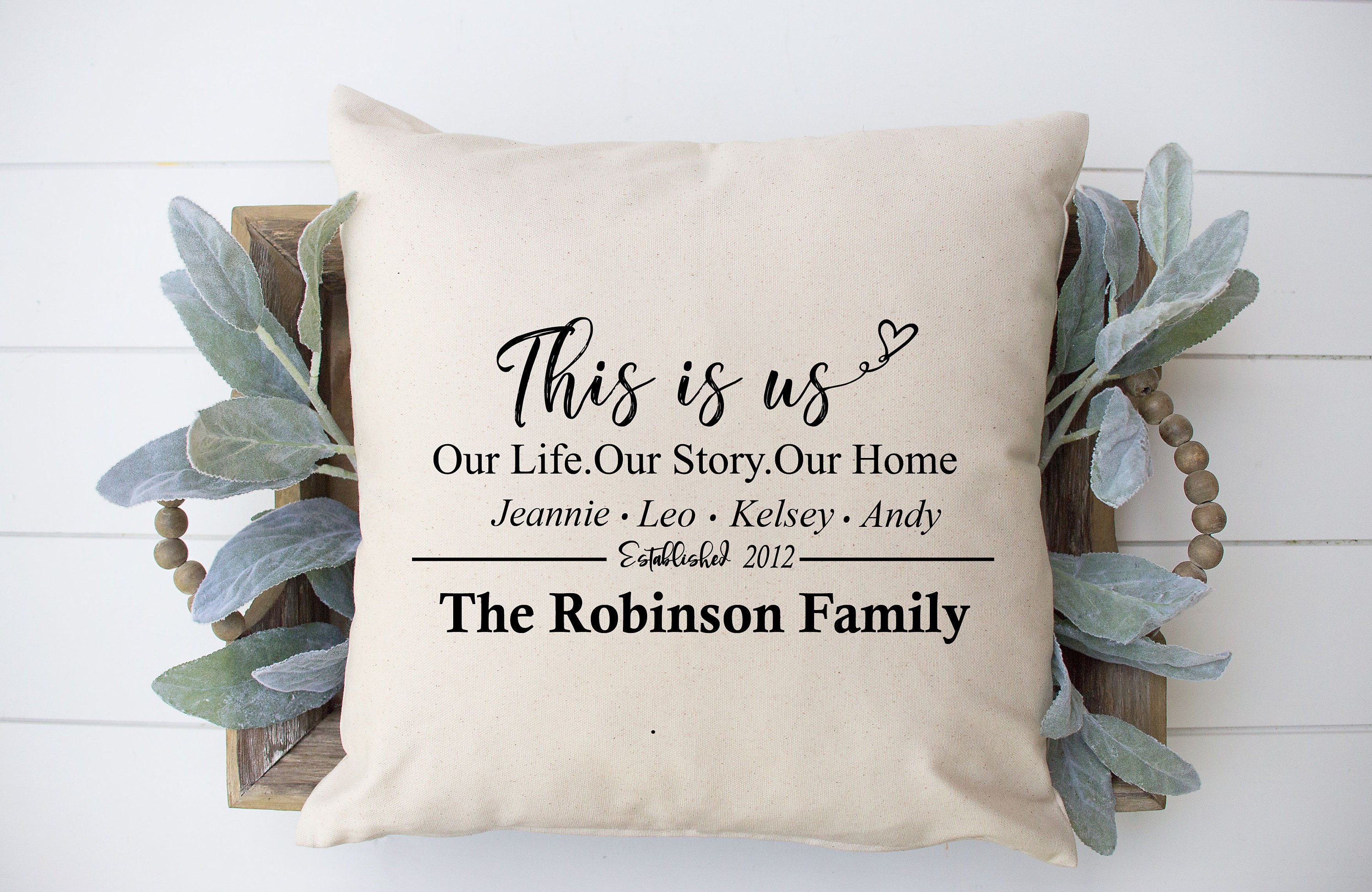 Personalized Throw Pillow Cover This Is Us Pillow Cover Etsy