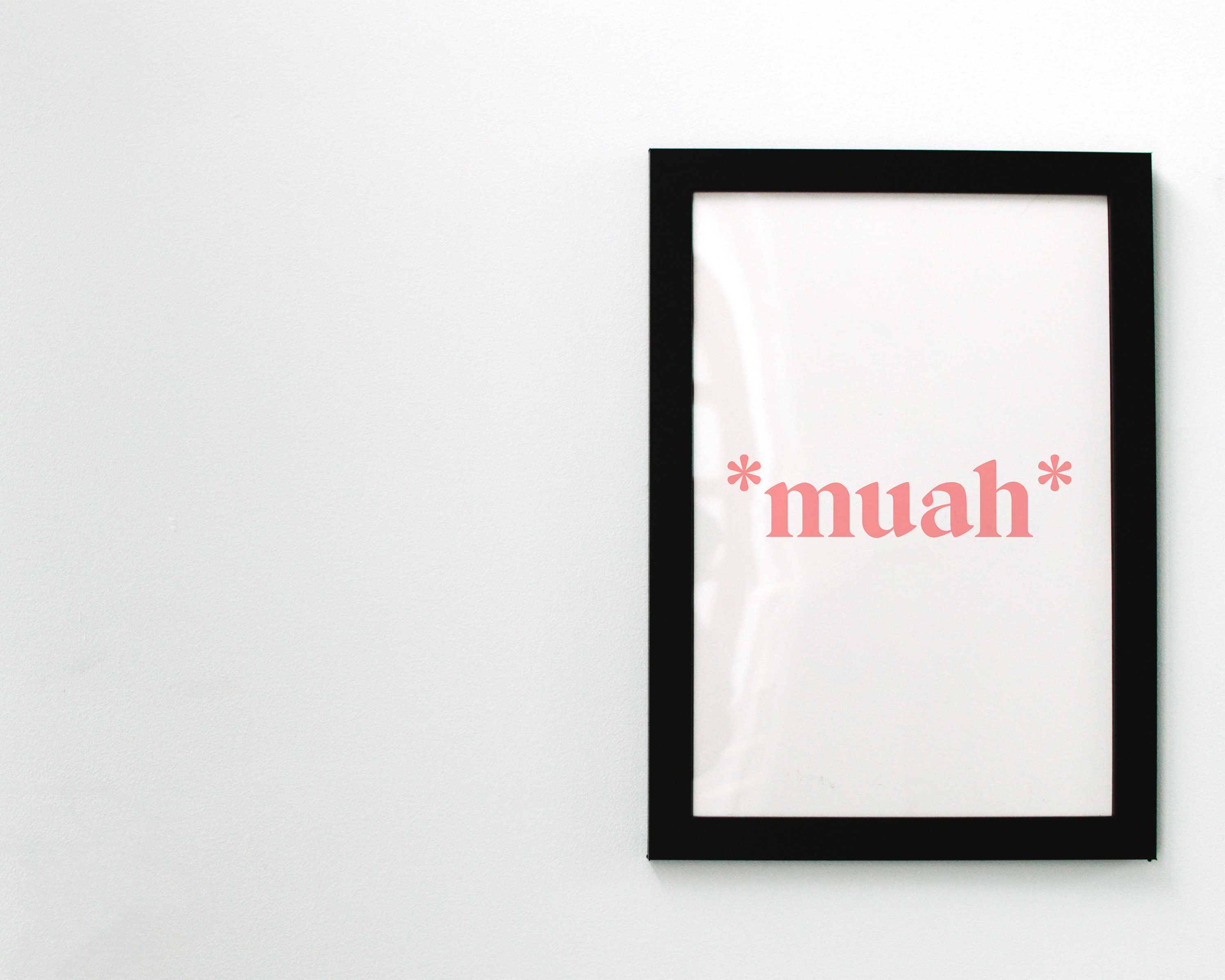 DIGITAL DOWNLOAD Muah Printable Wall Art Minimal Print Valentines Day