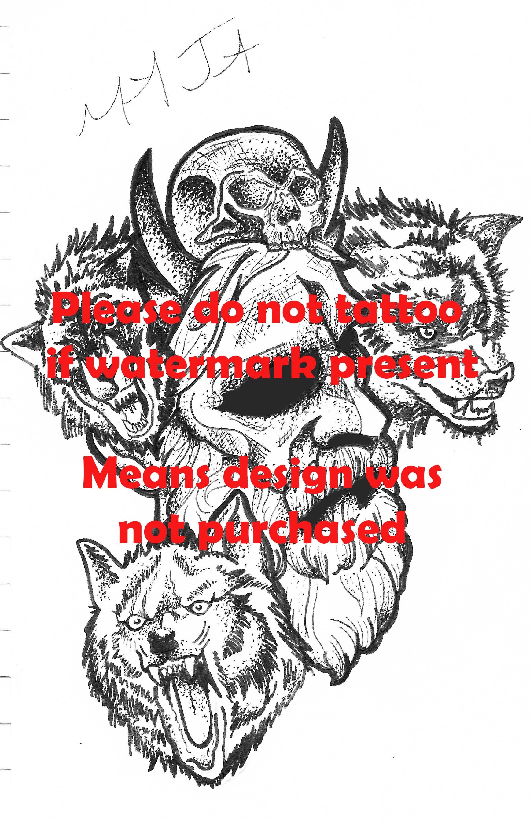 Hades Tattoo Design | Etsy