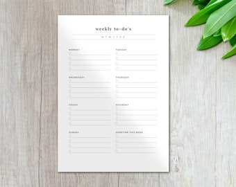Printable Weekly To-Do's Planner | Weekly Monthly Tracker | Time Blocking | Digital PDF Download | Student Pages | Inserts | Template | A4