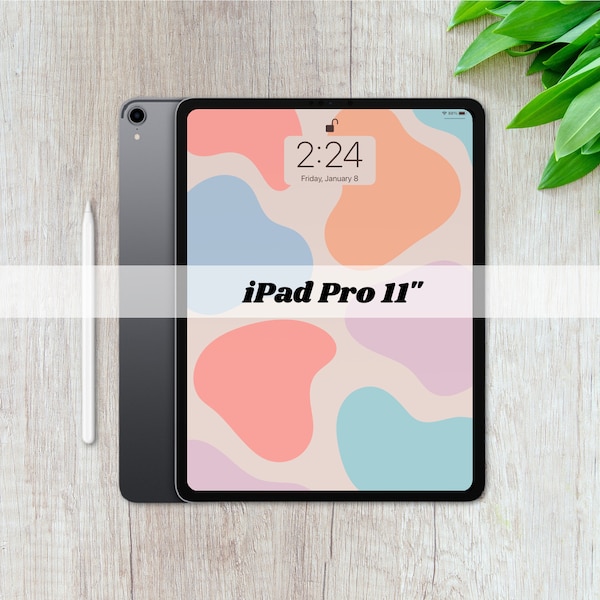 iPad Pro 11 Inch Wallpaper | Abstract | Modern | Colourful Design | Pastel Digital Design | Minimalistic | Digital Download | Set of 2