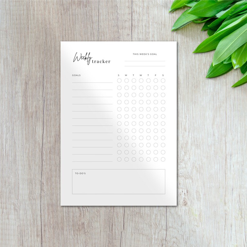 Printable Weekly & Monthly Tracker Bundle Daily Planner Time Blocking ...