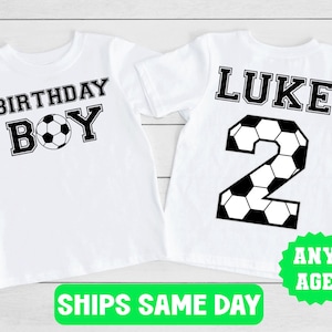 Birthday Boy Soccer Shirt, Soccer Birthday T-Shirt, Custom Age Personalized Birthday Shirt, Sports Birthday Shirts, Birthday Boy T-Shirt