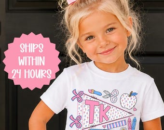 TK Girls Shirt, Transitional Kindergarten, Pre-Kindergarten Squad Shirt, Cute TK T Shirt, First Day of School Shirt