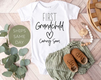 Baby Announcement Onesie® to Grandparents, First Grandchild Pregnancy Announcement Onesie®, Cute Baby Announcement, Grandparent Reveal