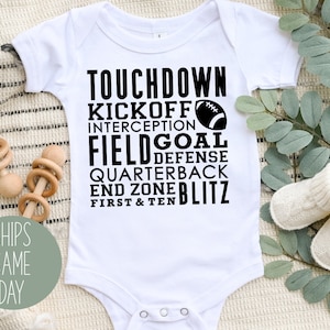 Football Onesies® Bodysuit, Baby Shower Gift, Baby Boy Onesie®, Dad Gift Baby Onesie®, Cute Football with Dad or Grandpa Onesie® or T-Shirt