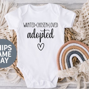 Adoption Announcement Baby Onesie®, Adoption Going Home Baby Outfit, Adoption Baby Shower Gift, Cute Adoption Baby Keepsake Baby Bodysuit