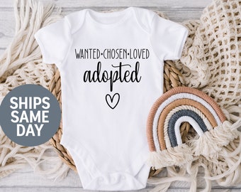 Adoption Announcement Baby Onesie®, Adoption Going Home Baby Outfit, Adoption Baby Shower Gift, Cute Adoption Baby Keepsake Baby Bodysuit