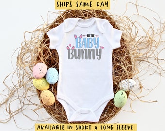 Little Baby Bunny Onesie®, Baby Easter Bodysuit, Cute Baby Shower Gift, Toddler Easter Bunny Shirt for Girl or Boy