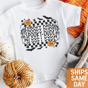 Halloween Spooky Dude Toddler Shirt, Kids Halloween Shirt, Boys Halloween Shirt, Girls Halloween Shirt, Kids Funny Halloween T-Shirt