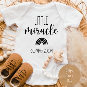 Little Miracle Baby Onesie®, Religious Onesie®, Baby Announcement Onesie®, Rainbow Baby Onesie®, IVF Onesie®, Miracle Baby Bodysuit